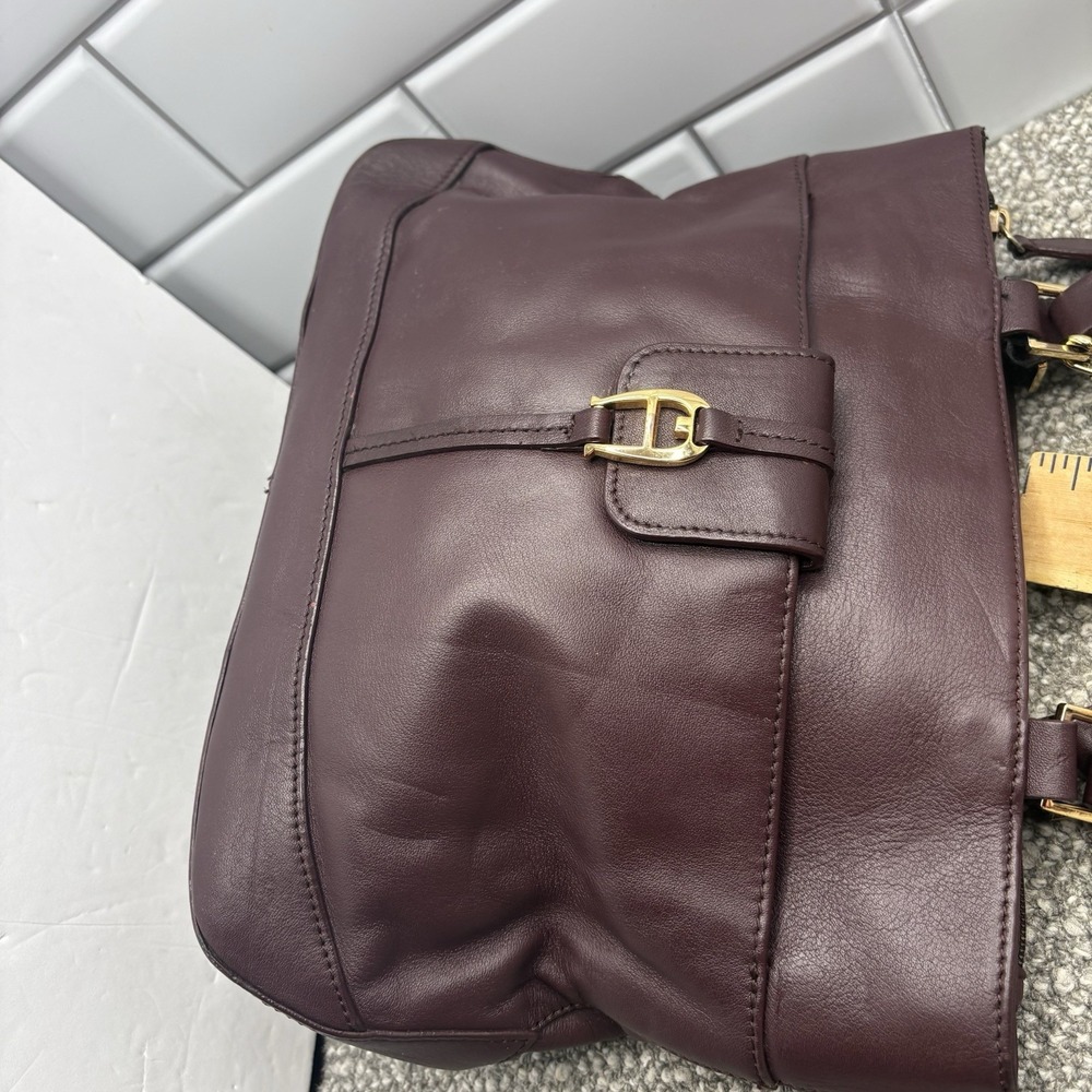 Etienne Aigner Brown Leather Handbags Hand Or Shoulder Straps Pockets VTG - Picture 14 of 15